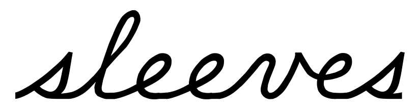 The word 'Sleeves' in a 1996 D'Nealian cursive font.