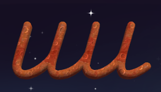 A pattern in the font Luna.